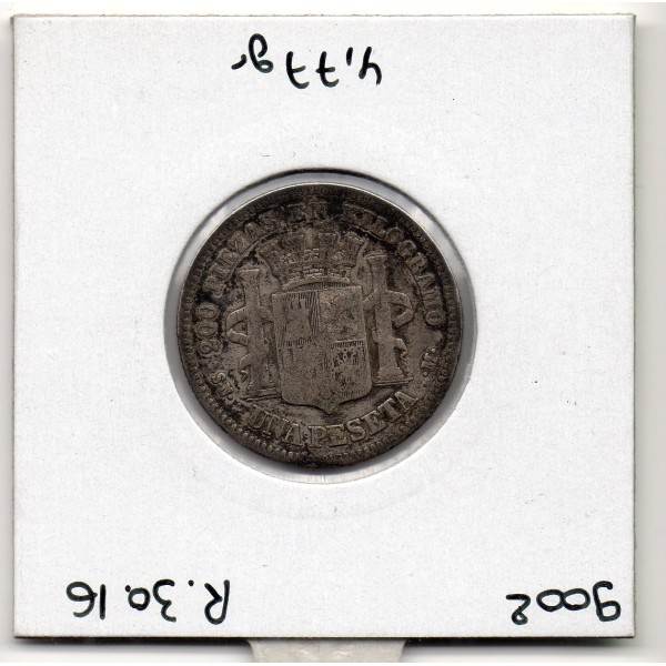 Espagne 1 peseta 1869 TB, KM 652 pièce de monnaie