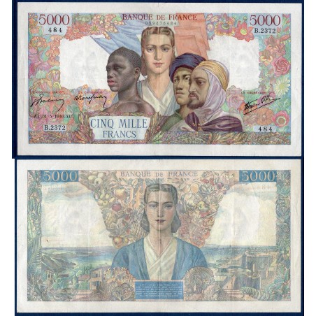 5000 Francs Empire Français TTB+ 31.5.1946 Billet de la banque de France