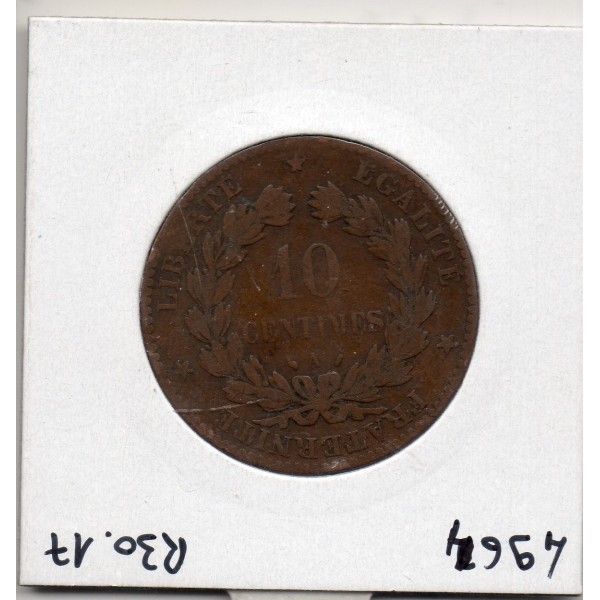 10 centimes Cérès 1889 A Paris B+, France pièce de monnaie