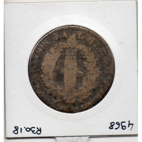 2 Sols Constitution Louis XVI 1792 A Paris B, France pièce de monnaie