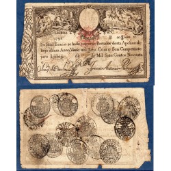 Portugal P.30, B, Billet de 20000 reis 1826 sur 1798 Chérubins