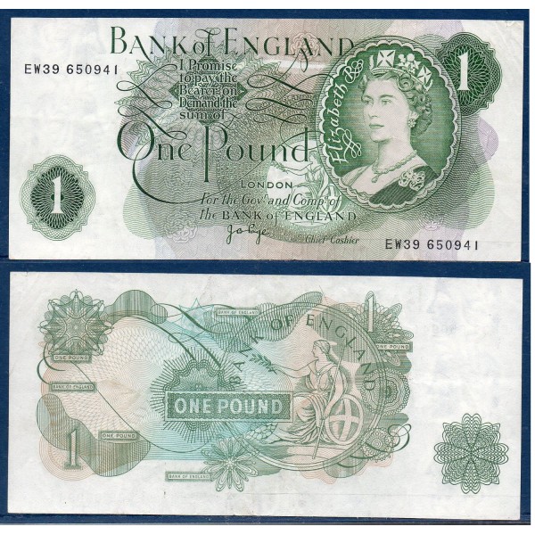 Grande Bretagne Pick N°374g, TTB Billet de banque de 1 livre 1970-1977