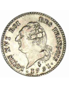 Pièces de monnaie de 15 sols constitution louis XVI