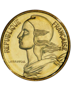 Pièces de monnaie de 5 centimes de franc Lagriffoul