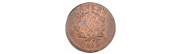Pièces de monnaie française de 5 et 10 centimes de franc du siège d'Anvers