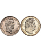 Pièces de monnaie française de 1 Franc Louis Philippe 1er