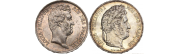 Pièces de monnaies française de 5 Francs Louis Philippe 1er