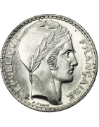 Pièces de monnaie française de 10 francs argent et cupronickel