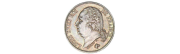 Pièces de monnaie française de 2 Francs Louis XVIII