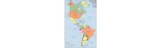 Pièces de Monnaie du monde des continents d'Amérique du nord et du sud par pays