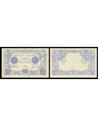 Billet Francais de collection de 5 Francs bleu de la banque de France type 1905 Fayette F.2