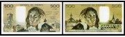Billet Francais de collection de 500 Francs Pascal de la banque de France type 1968 Fayette F.71