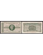 Billet de France de collection de 1000 Francs Marianne dtu trésors Français type 1945 Fayette VF12 VF13