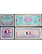 Billet de France de collection de série drapeaux du trésors Français type 1944 Fayette VF16-VF23