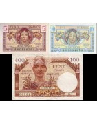 Billet de France de collection de série trésors Français type 1947 Fayette VF29-VF33
