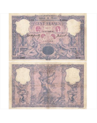 billet de banque 100 francs bleu et Rose type 1888