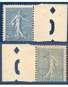 Timbres avec variété impression recto verso