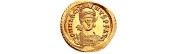 Les pièces de monnaies romaines de L'empereur Marcien ou Marcian
