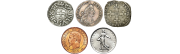 Les pièces de monnaie Françaises, mérovingiennes, carolingiennes, royales, féodales et modernes