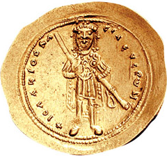 Pièces de Monnaie Byzantine de L'empereur Byzantin Isaac 1er