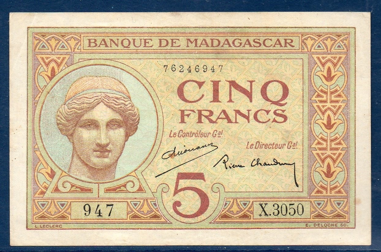 Billet de banque de Madagascar
