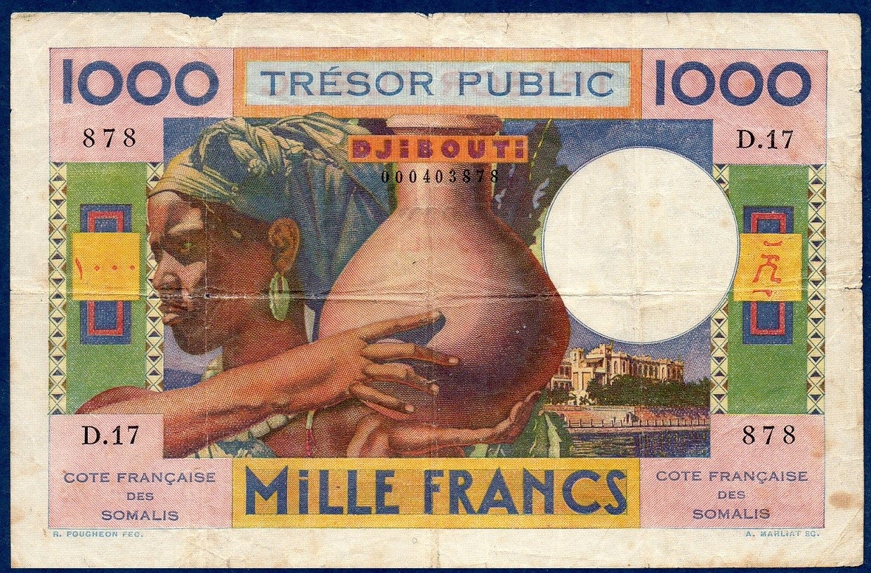 Billet de collection des Côtes des Somalis