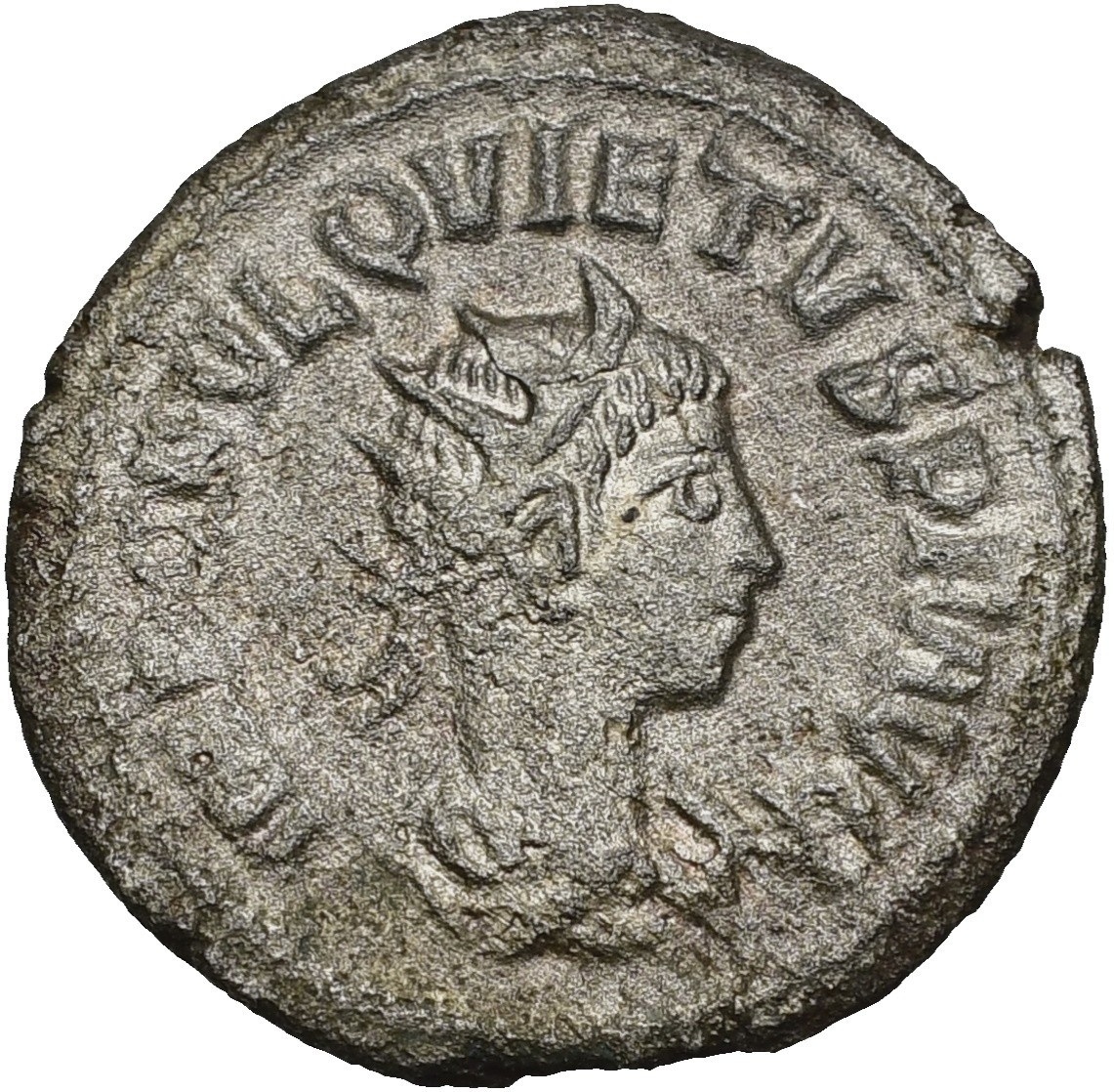 pièce de Monnaie romaine de l'empereur Quietus