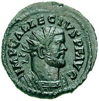 Les pièces de monnaies romaines du l'empereur Romain Allectus Usurpateur
