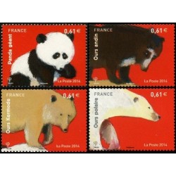 Timbres France Yvert No 4843-4846 Série Nature, les ours
