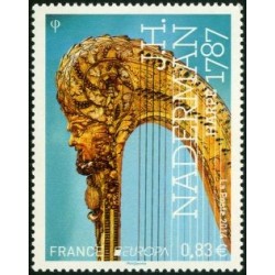 Timbre France Yvert No 4860 Europa Harpe de J. H. Naderman