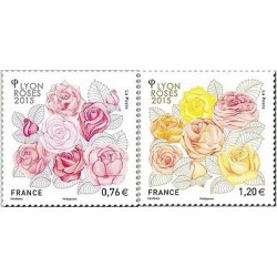 Timbres France Yvert No 4957-4958 sociétès des Roses