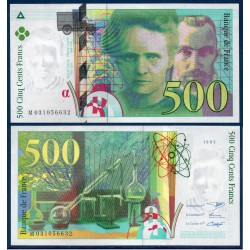 500 Francs Pierre et Marie Curie Sup+ 1995 Billet de la banque de France