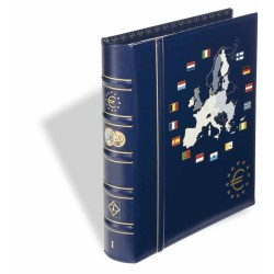 VISTA album numismatique euros volume 1 pour 12 jeux de pièces, avec étui de protection