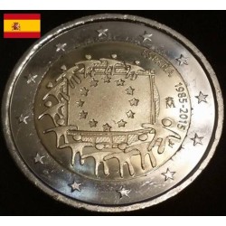 2 euros commémorative Espagne 2015 Drapeau piece de monnaie