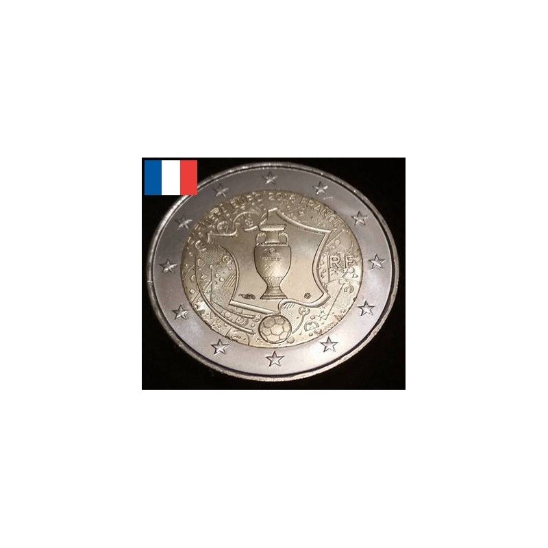 2 euros commémorative France 2016 UEFA EURO football piece de monnaie € Issoire philatelie 2 euros commémorative France 2016 UEFA EURO football piece de monnaie € Issoire philatelie