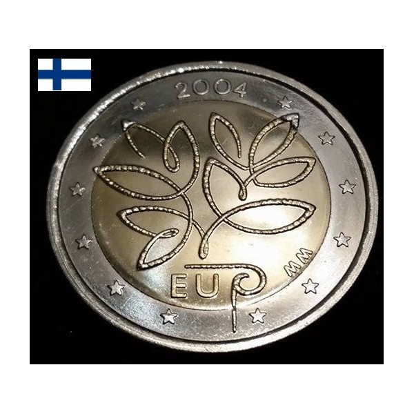 Pièce de 2 euros commémorative Finlande 2004 élargissement de l'Union européenne Issoire Pièce de 2 euros commémorative Finlande 2004 élargissement de l'Union européenne Issoire