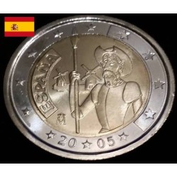 Pièce de 2 euros commémorative Espagne 2005 Don Quichotte de la Manche