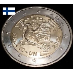 Pièce de 2 euros commémorative Finlande 2005 adhésion de la Finlande aux Nations unies