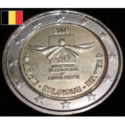 2 euros commémorative Belgique 2008 Déclaration Universelle des Droits de l'Homme piece de monnaie €