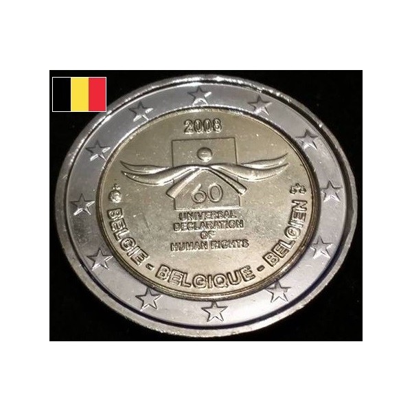 Pièce De 2 Euros Belgique 2008 Valeur