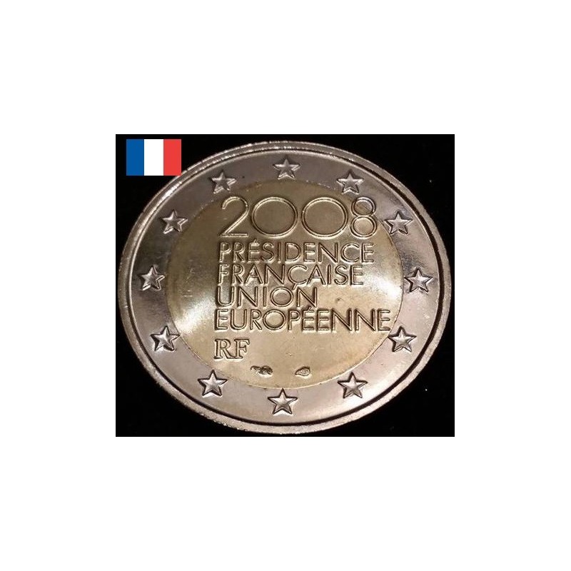2 euros commémorative France 2008 présidence française du Conseil de l'Union européenne piece de 2 euros commémorative France 2008 présidence française du Conseil de l'Union européenne piece de