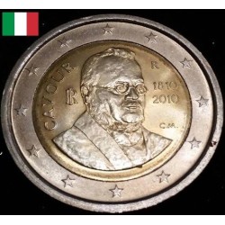 2 euros commémorative Italie 2010 comte de Cavour piece de monnaie €