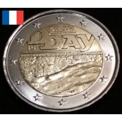 2 euros commémorative France 2014 Dday, jour du débarquement piece de monnaie €