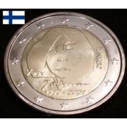 2 euros commémorative Finlande 2014 Portrait Tove Jansson piece de monnaie €