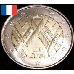 2 euros commémorative France 2014 sidaction sida Aids piece de monnaie €