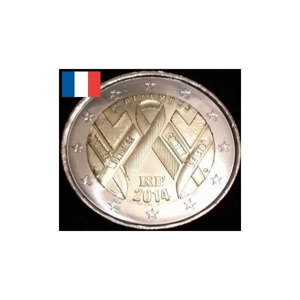 Piece 2 Euros Journee Mondiale Sida 2014 Valeur