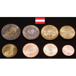 Série d'Euro d' Autriche pièces de monnaie