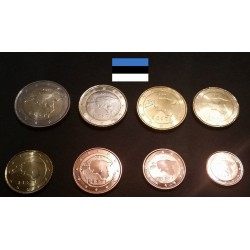 Série d'Euro d' Estonie piece de monnaie