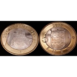 5 euros Finlande 2015, Faune Uusimaa, Hérisson pièce Euro