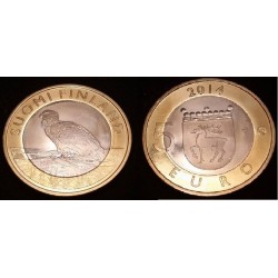 5 euros Finlande 2014, Faune Aland, pièce de monnaie